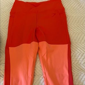 Gymshark & Nikki B dynamic leggings red coral S